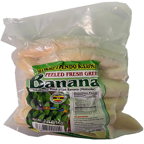 peeled fresh green banana